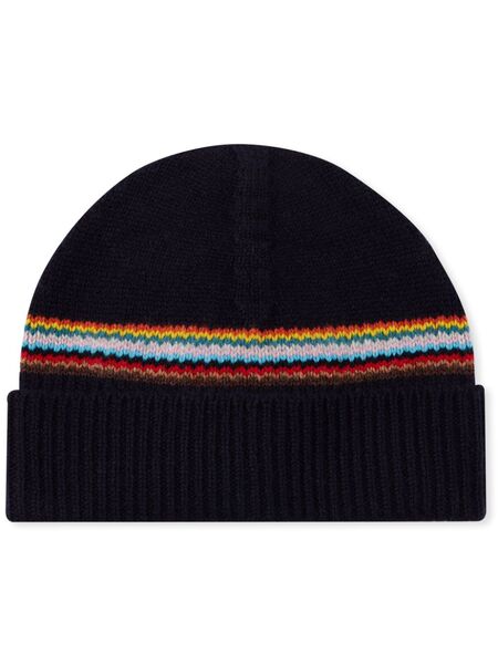  Paul Smith Artist-stripe Beanie - Blue 