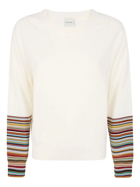  Paul Smith Artist Stripe-cuff Sweater - Neutrals 
