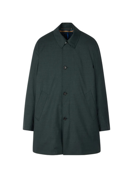  Paul Smith Button Pocket Wool Coat - Green 