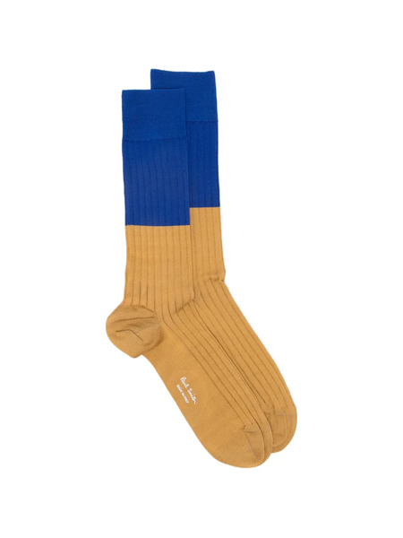  Paul Smith Candles Ribbed Colour-block Socks - Neutrals 
