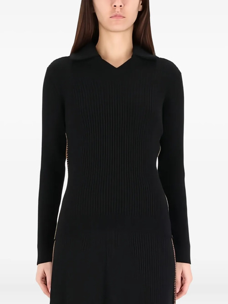 Paul Smith Collared-ribbed Knitwear - Black 