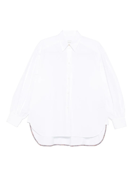  Paul Smith Curved-hem Cotton Shirt - White 