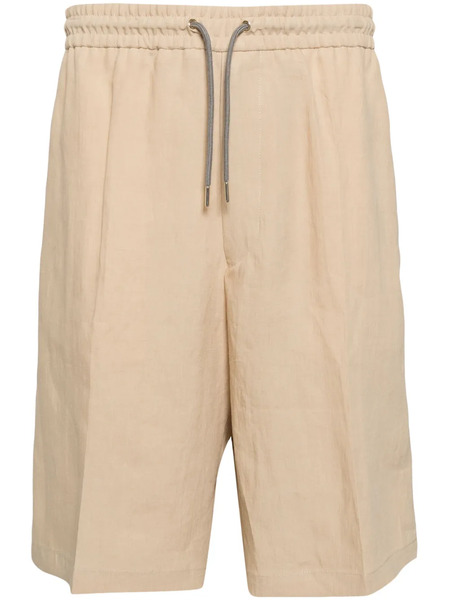  Paul Smith Drawstring-waist Linen Shorts - Brown 