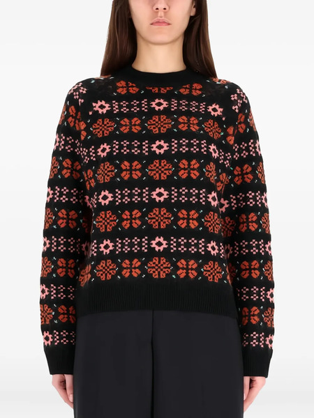  Paul Smith Floral Crew-neck Sweater - Black 
