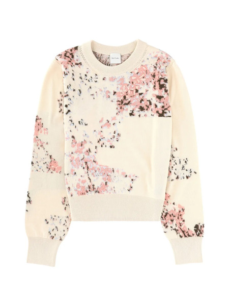  Paul Smith Floral-print Knitted Sweater - Neutrals 