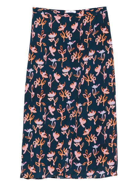  Paul Smith Floral-print Midi Skirt - Blue 