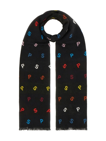  Paul Smith Fringed Scarf - Black 