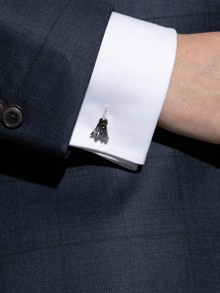 Paul Smith Ghost-motif Cufflinks - Silver 