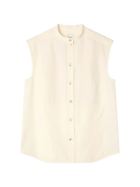  Paul Smith Grandad Button Shirt - Neutrals 