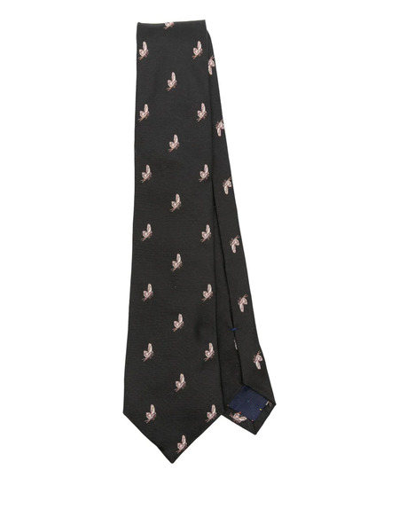  Paul Smith Insect-pattern Silk Tie - Black 