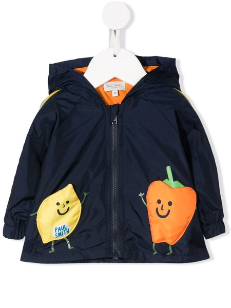  Paul Smith Junior Fruit Print Hooded Jacket - Blue 