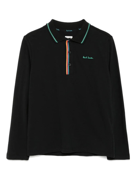  Paul Smith Junior Logo-embroidered Polo Shirt - Black 