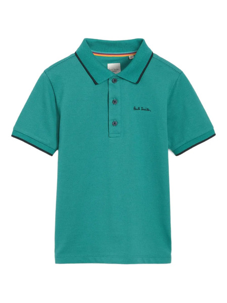  Paul Smith Junior Logo-embroidered Polo Shirt - Green 
