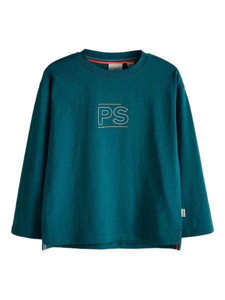  Paul Smith Junior Logo-print Long-sleeved T-shirt - Blue 