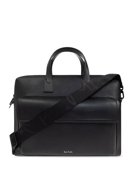  Paul Smith Leather Laptop Bag - Black 