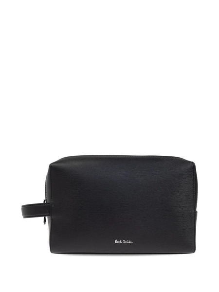 Paul Smith Leather Wash Bag - Black 