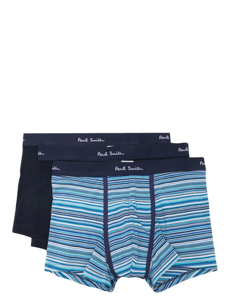  Paul Smith Logo-jacquard Boxers (pack Of Three) - Blue 