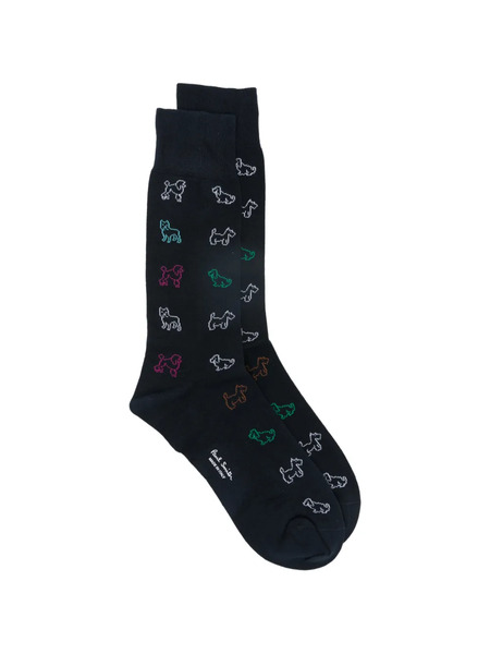  Paul Smith Mario Dogs-print Socks - Blue 