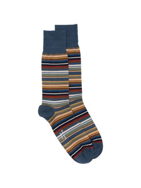  Paul Smith Munich Striped Socks - Blue 