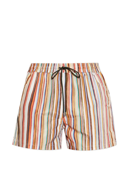  Paul Smith Painted Signature Stripe Swim Shorts - Neutrals 