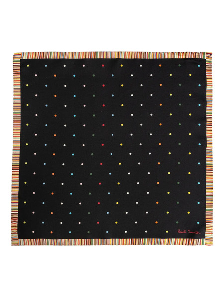 Paul Smith Polka-dot Silk Pocket Square - Black 