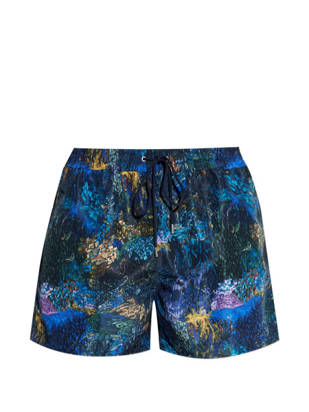  Paul Smith Printed Drawstring-fastening Swim Shorts - Blue 