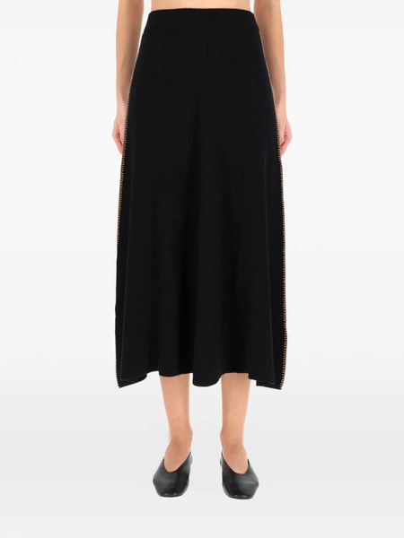  Paul Smith Ribbed-trim Midi Skirt - Black 