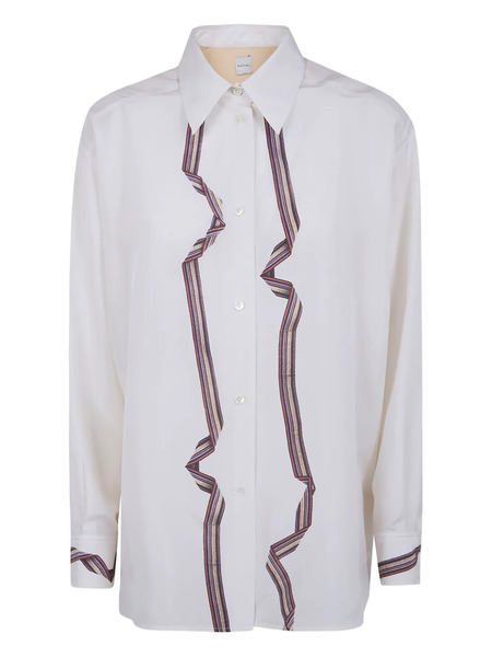  Paul Smith Ribbon-print Shirt - Neutrals 