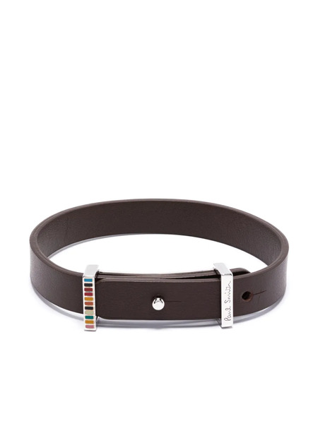  Paul Smith Signature-buckle Leather Bracelet - Brown 