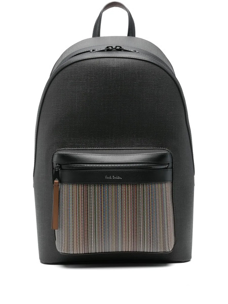  Paul Smith Signature Stripe-detail Backpack - Black 