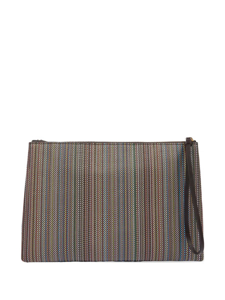  Paul Smith Signature Stripe Vertical Striped Clutch Bag - Blue 