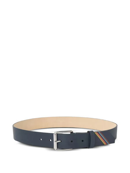  Paul Smith Stripe-detail Leather Belt - Blue 