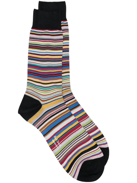  Paul Smith Striped Ankle Socks - Black 