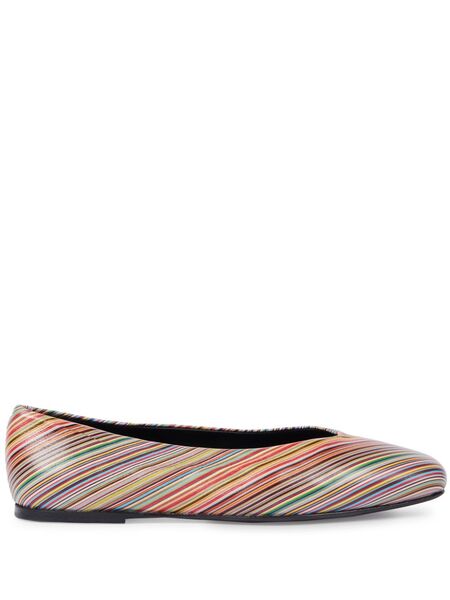  Paul Smith Striped Ballerina Shoes - Red 