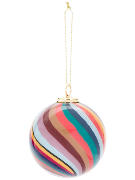  Paul Smith Striped Christmas Tree Bauble - Blue 