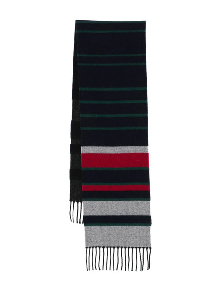  Paul Smith Striped Fringed Scarf - Blue 
