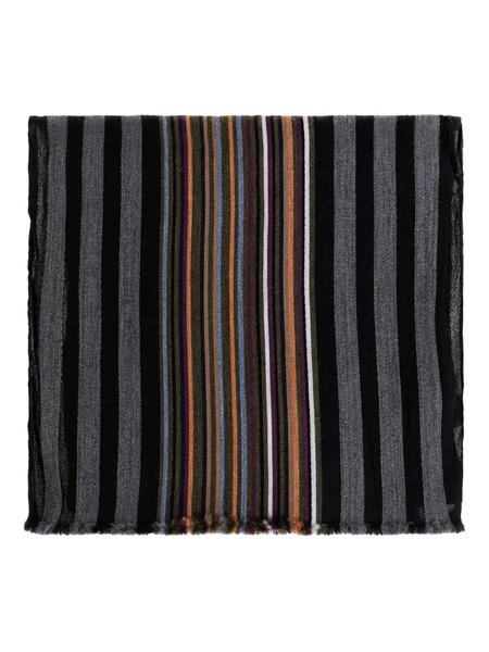  Paul Smith Striped Scarf - Grey 