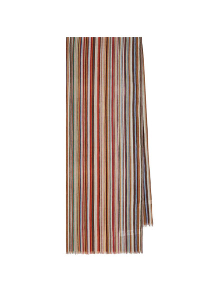  Paul Smith Striped Scarf - Red 