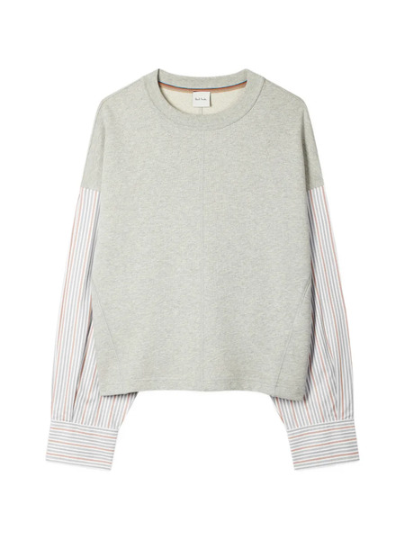  Paul Smith Striped-sleeves Round-neck Sweater - Grey 