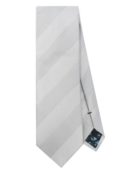  Paul Smith Striped Tie - Grey 