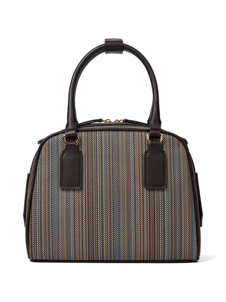  Paul Smith Striped Top Handle Satchel - Brown 