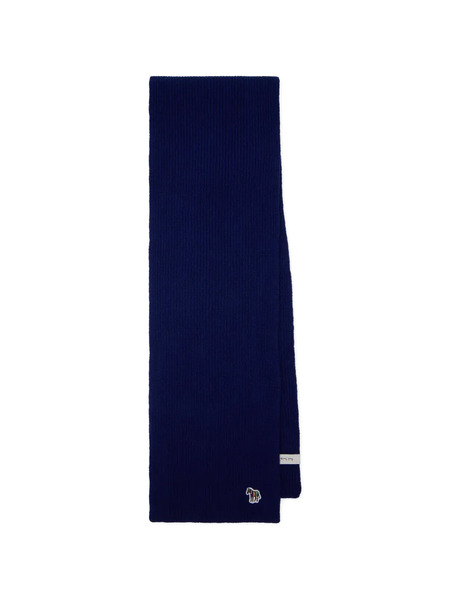  Paul Smith Zebra-patch Ribbed Scarf - Blue 
