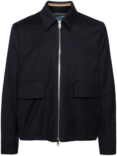  Paul Smith Zipped Wool Shirt Jacket - Blue 