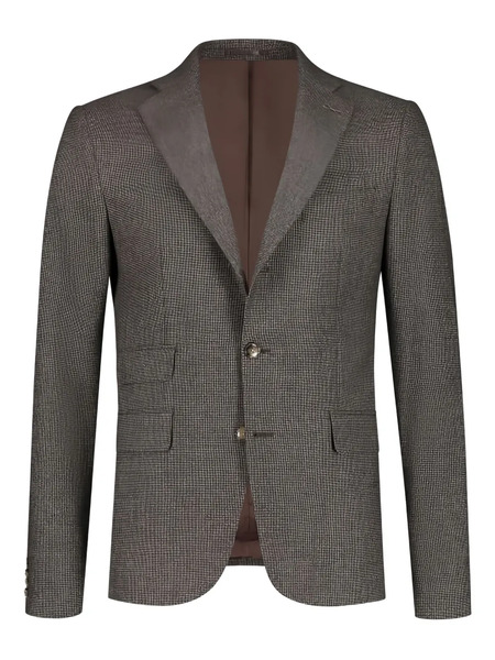  Paul Zeist Checked Single-breasted Blazer - Brown 