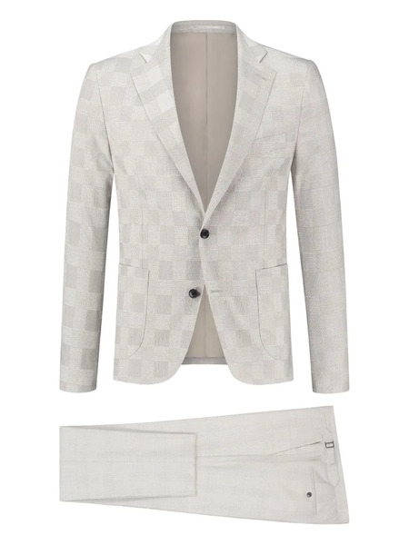  Paul Zeist Checked Single-breasted Suit - Grey 