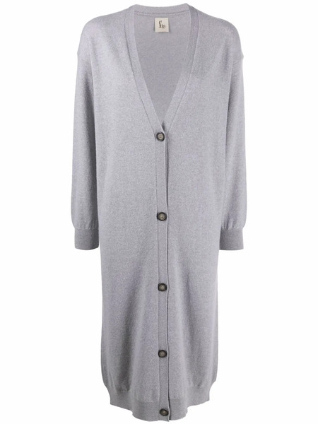  Paula Button-up Cashmere Cardigan - Grey 