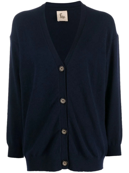  Paula Buttoned-up Cashmere Cardigan - Blue 