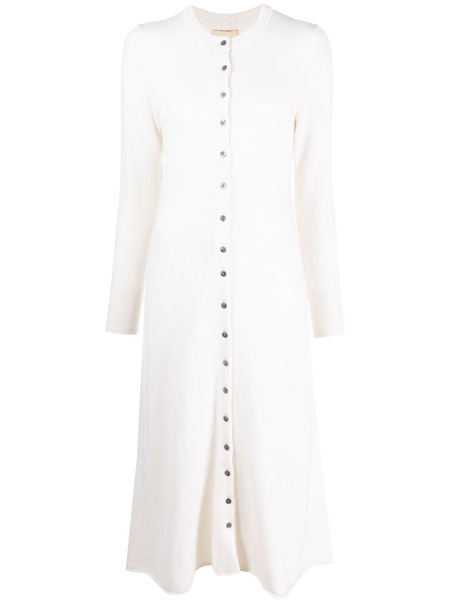  Paula Buttoned-up Knitted Dress - White 