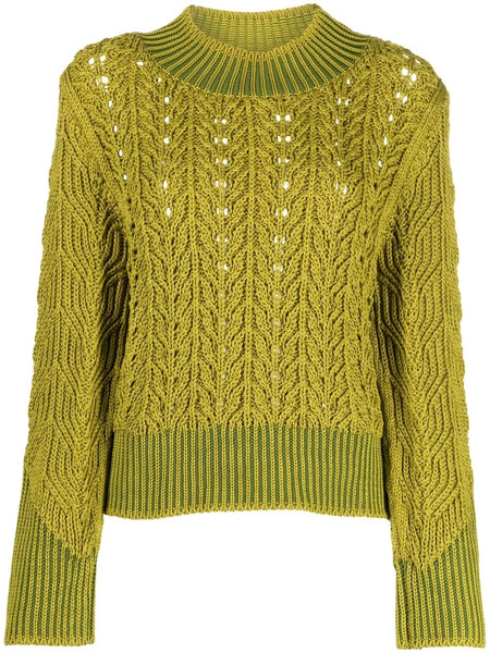 Paula Canovas Del Vas Cable-knit Jumper - Green 