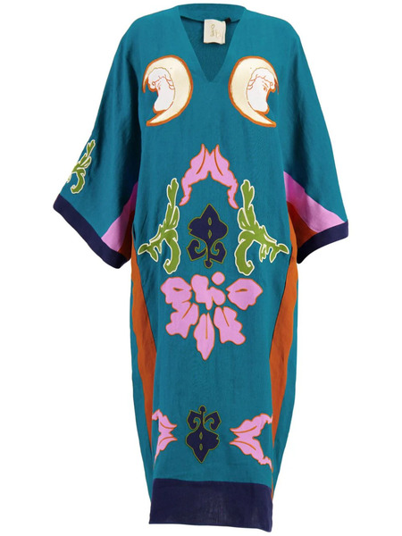 Paula Cinnabar Linen Dress - Green 